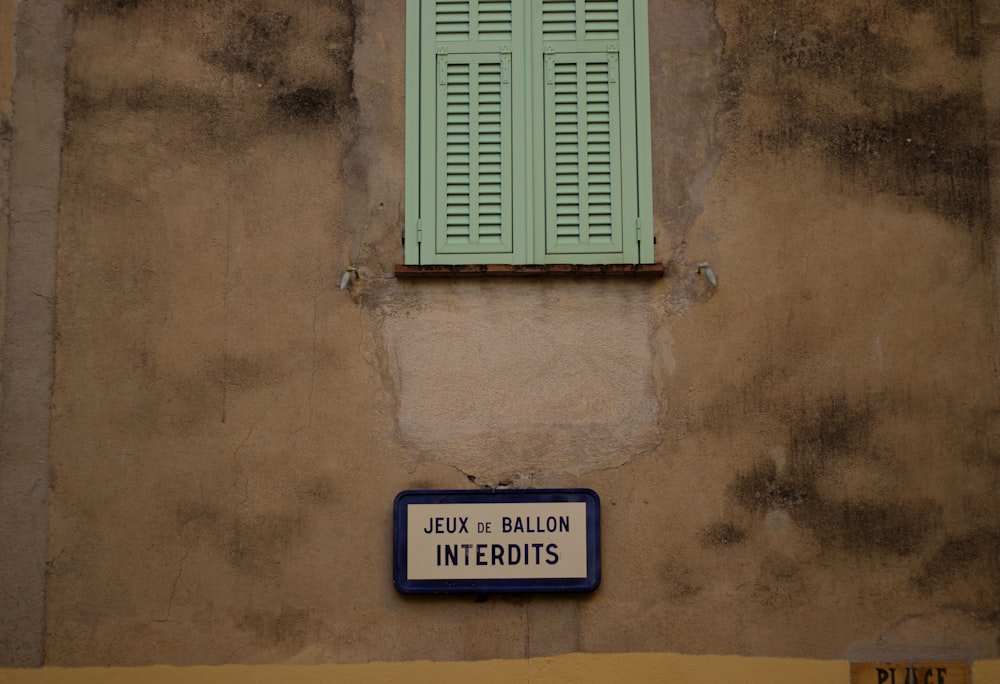 a sign on a wall