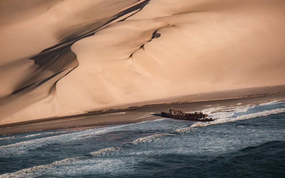 a boat in the ocean