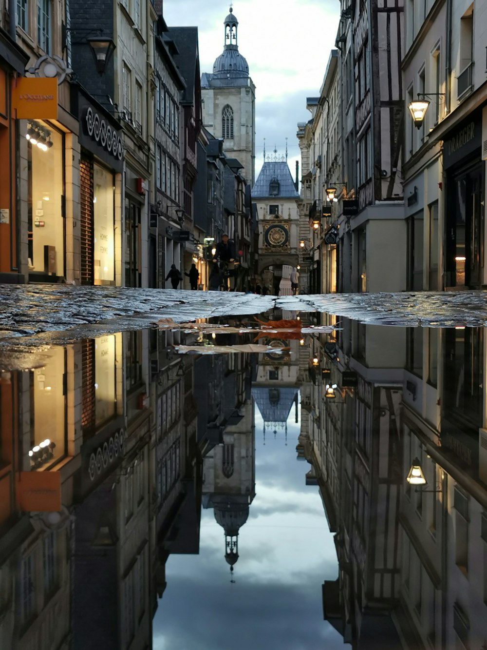 a canal in a city