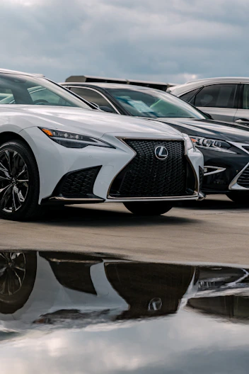 a group of cars parked