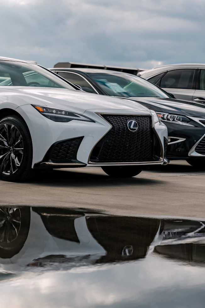 a group of cars parked