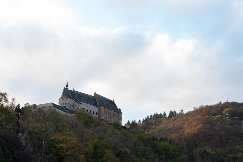 a building on a hill