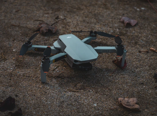 a drone on the ground