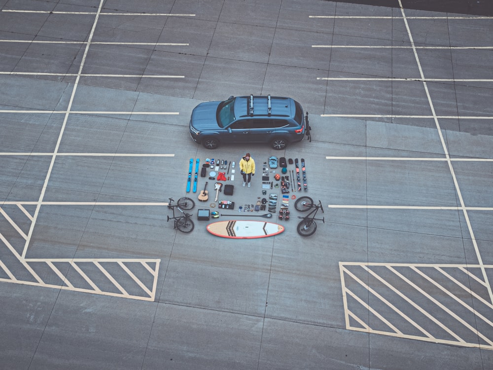 a car parked on a runway