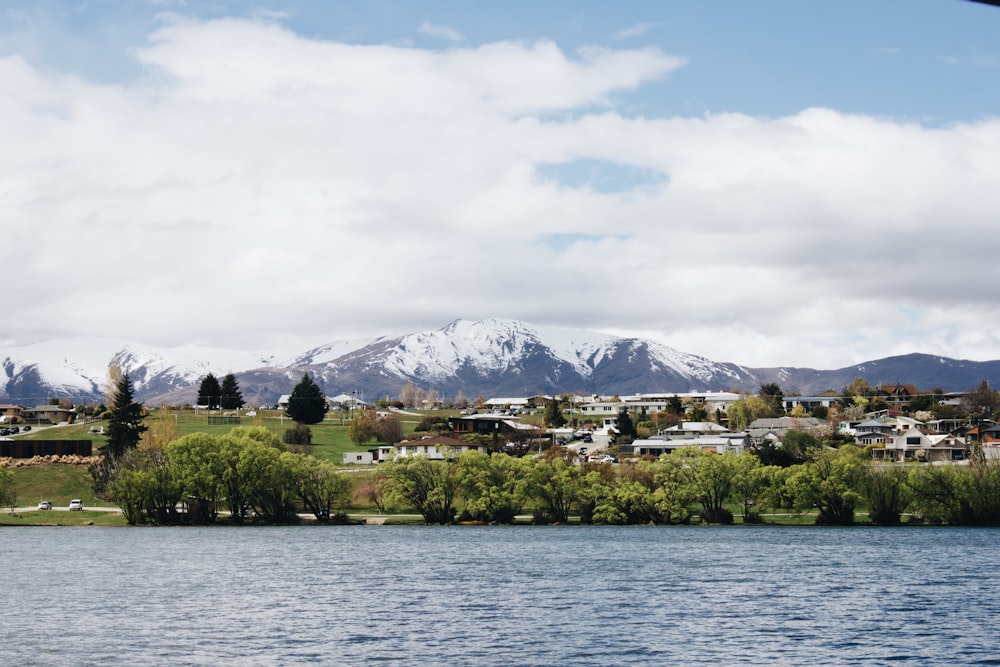 a town by a lake