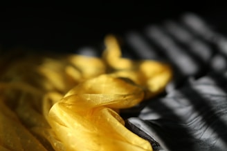 a close up of a yellow leaf