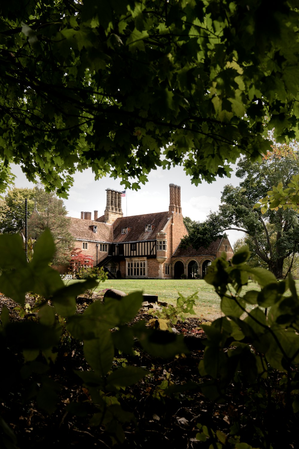 a large house with a large front yard