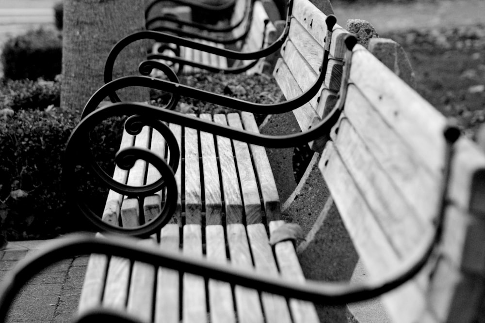 a bench sits unoccupied