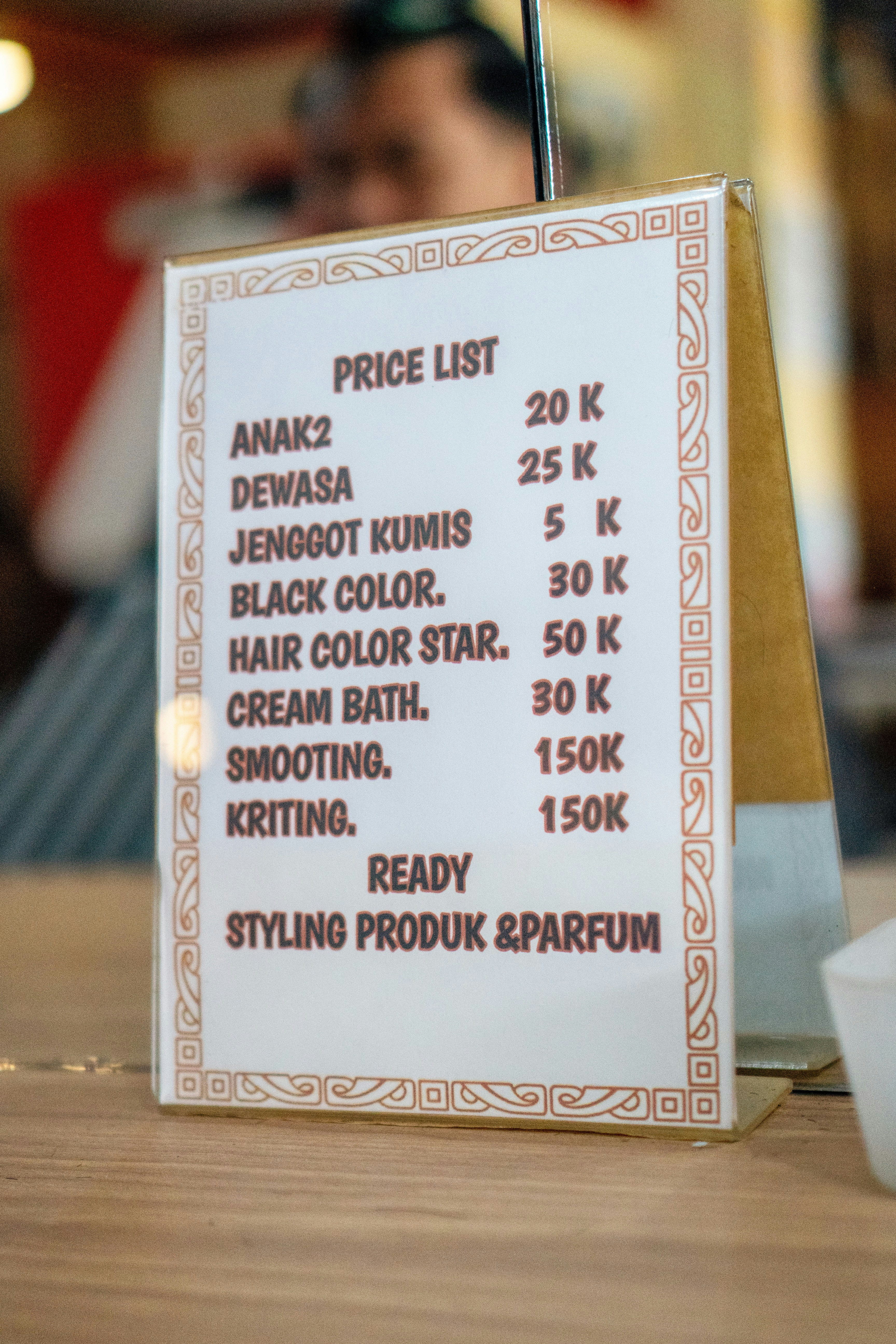 Hero image for the landing page showing a barbershop interior.