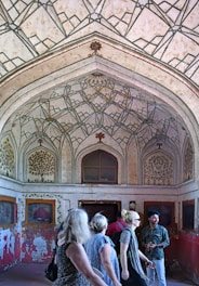 Close-up of artistic details in the secret room.