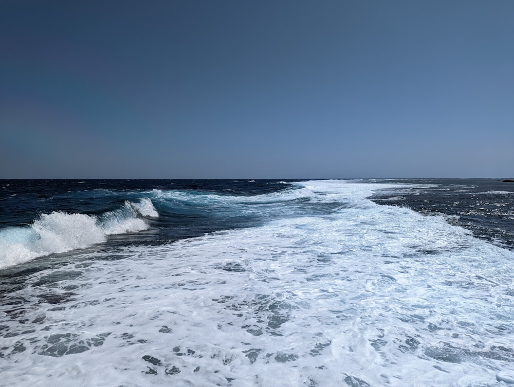 waves crashing on a beach