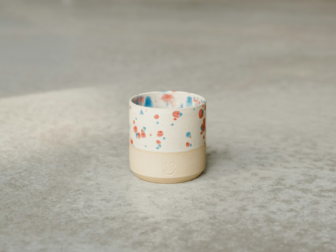 ceramic candle vessel closeup
