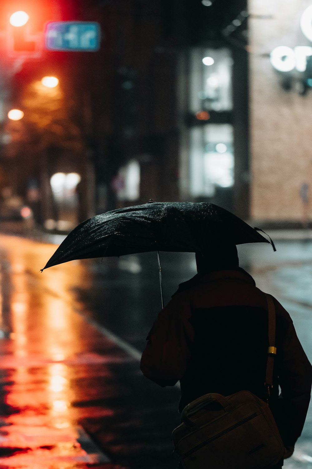 a person carrying an umbrella