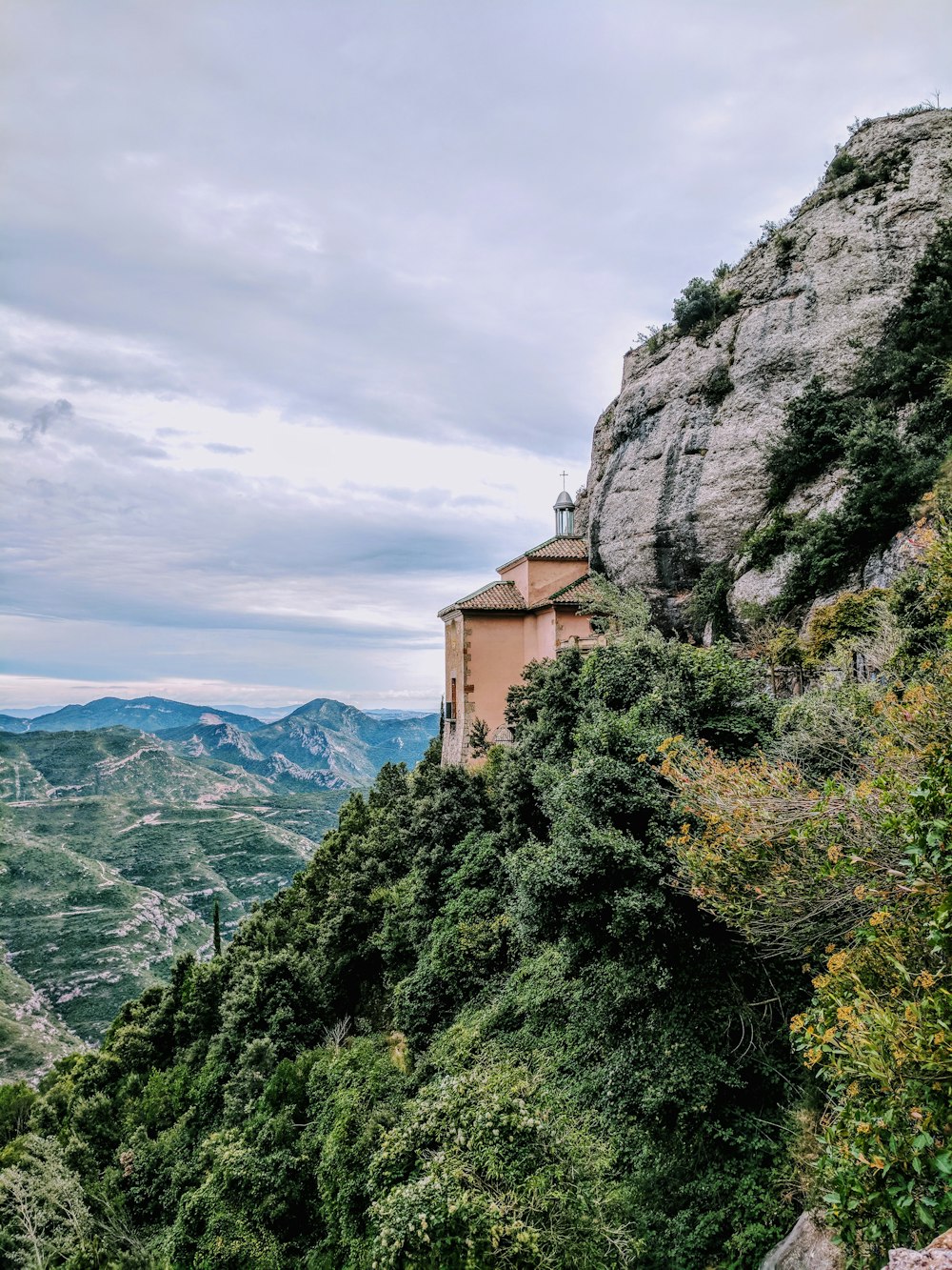 a building on a cliff