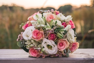 a bouquet of flowers