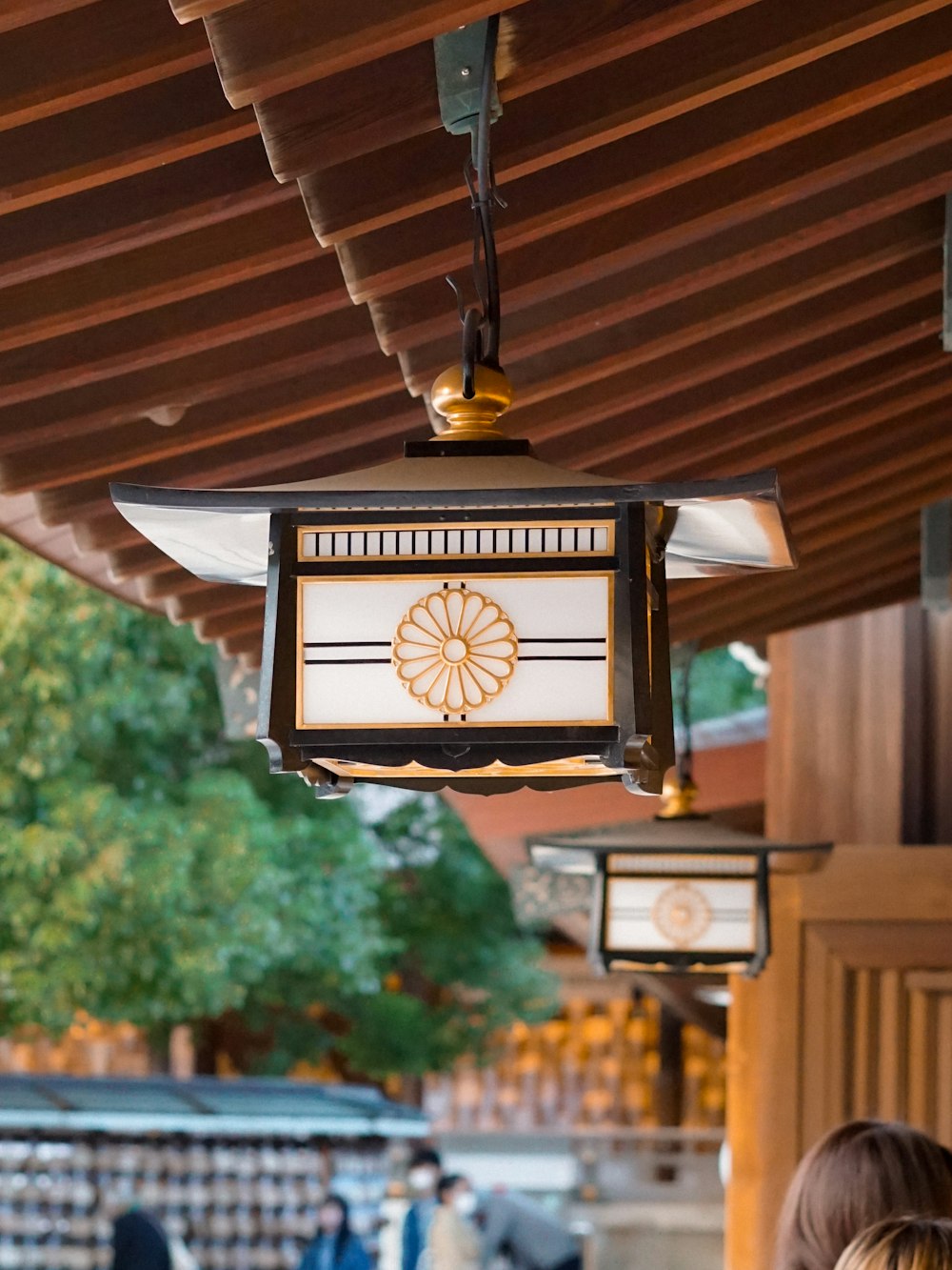 a clock from a ceiling