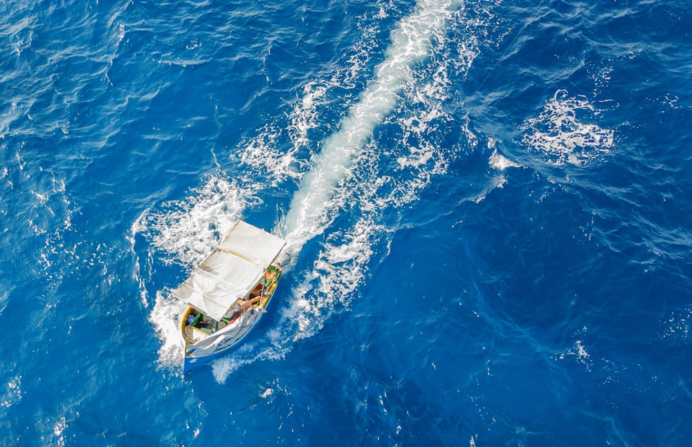 a person on a surfboard in the water