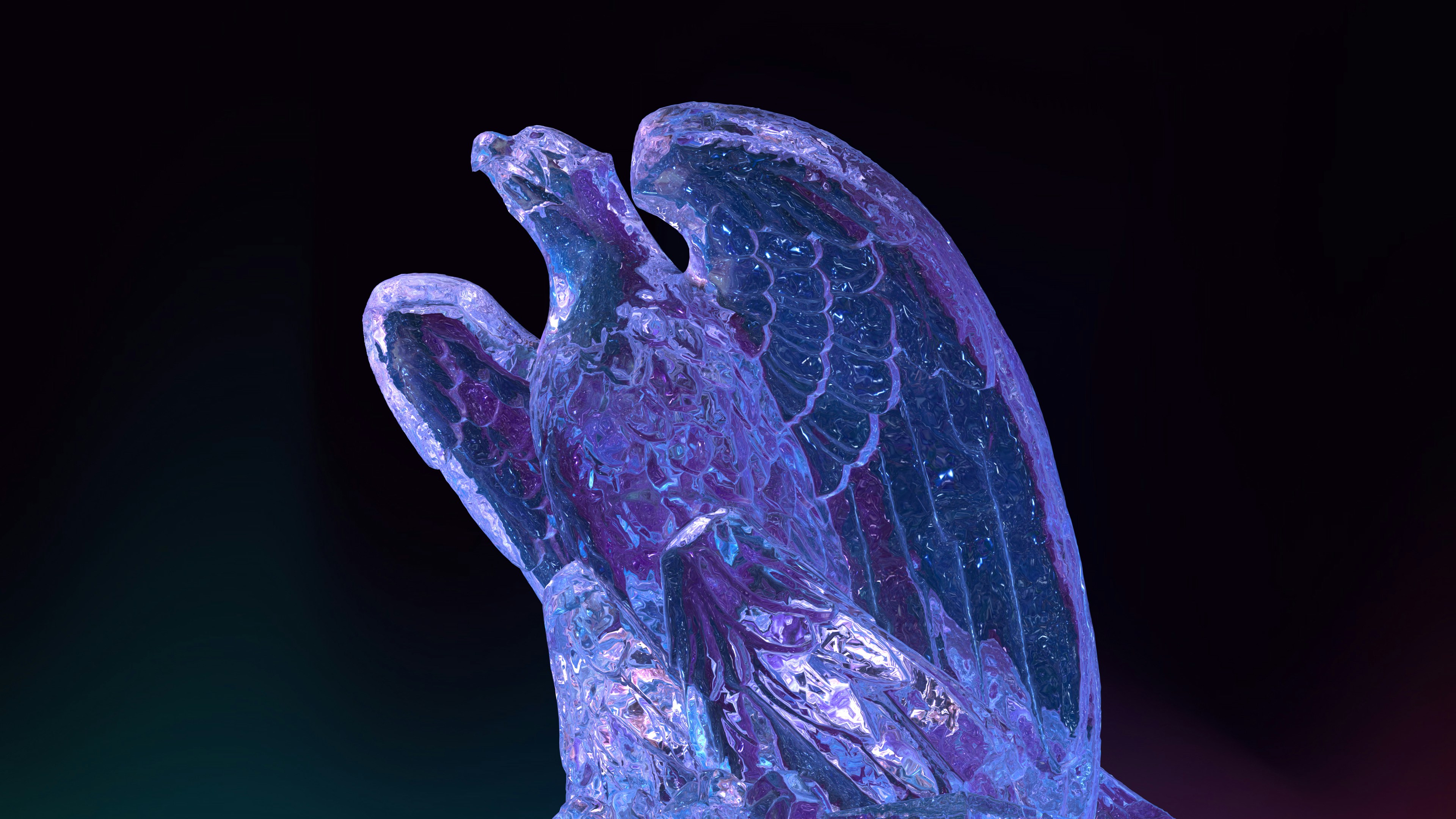 a purple and clear octopus