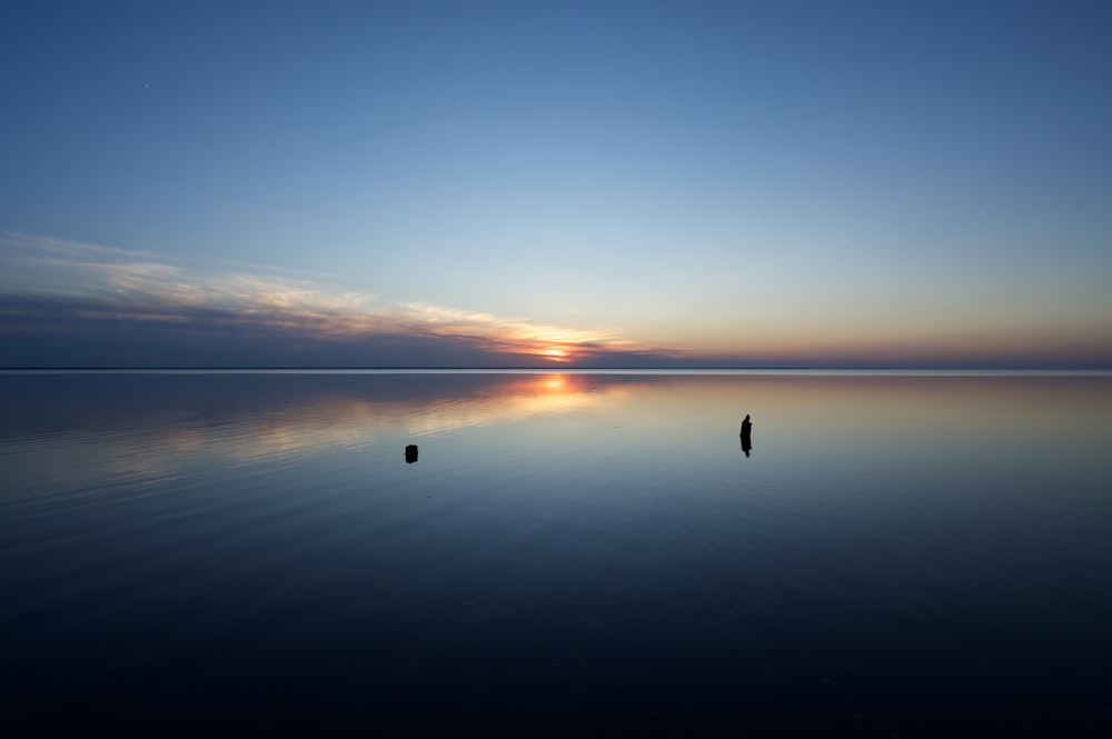 a person standing in water