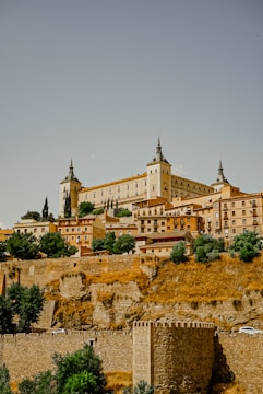 a large building with towers