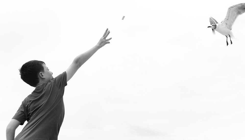 a man flying a kite