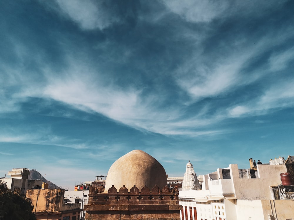 a large building with a dome on top