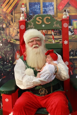a person holding a baby