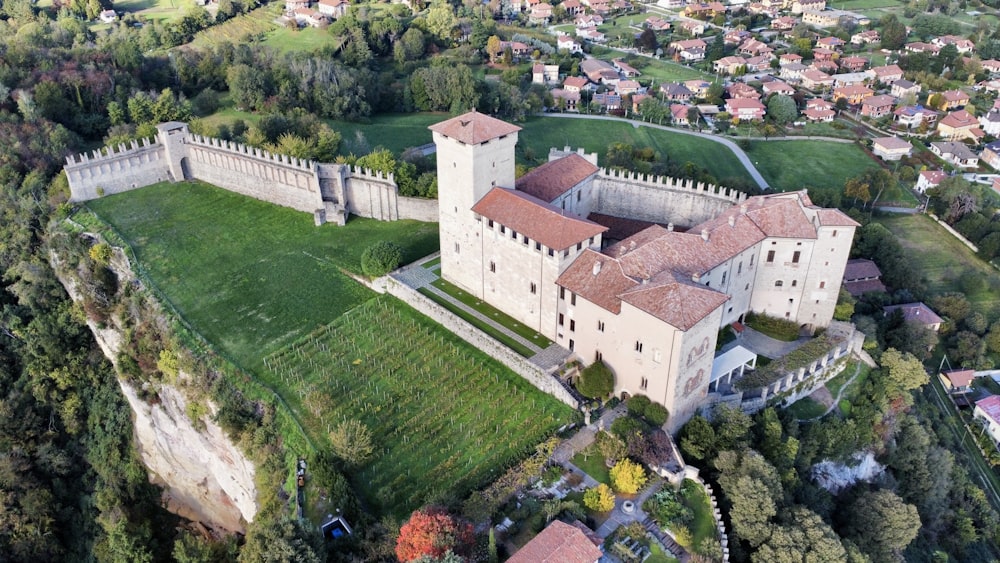 aerial view of a large building