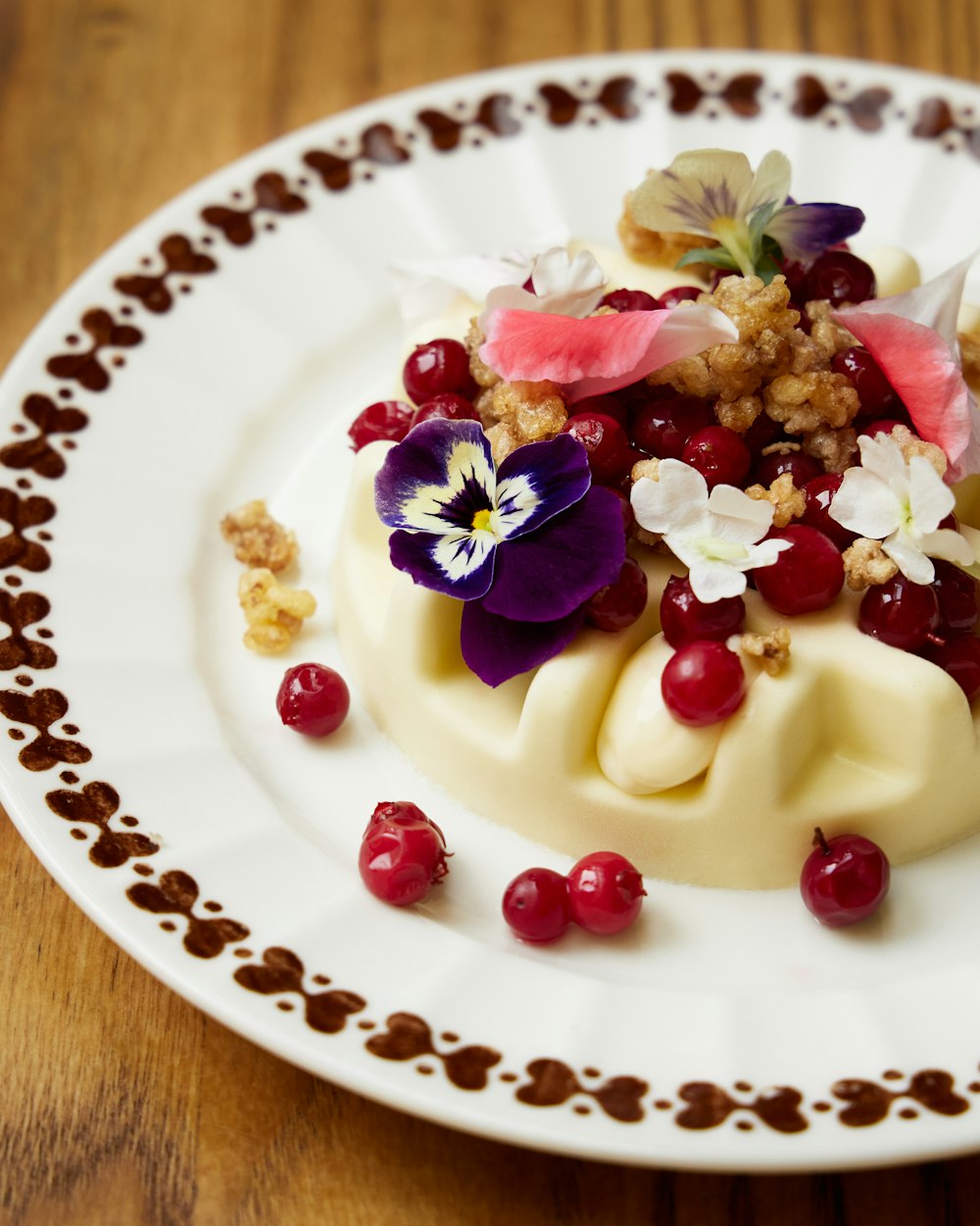 a cake with flowers on top