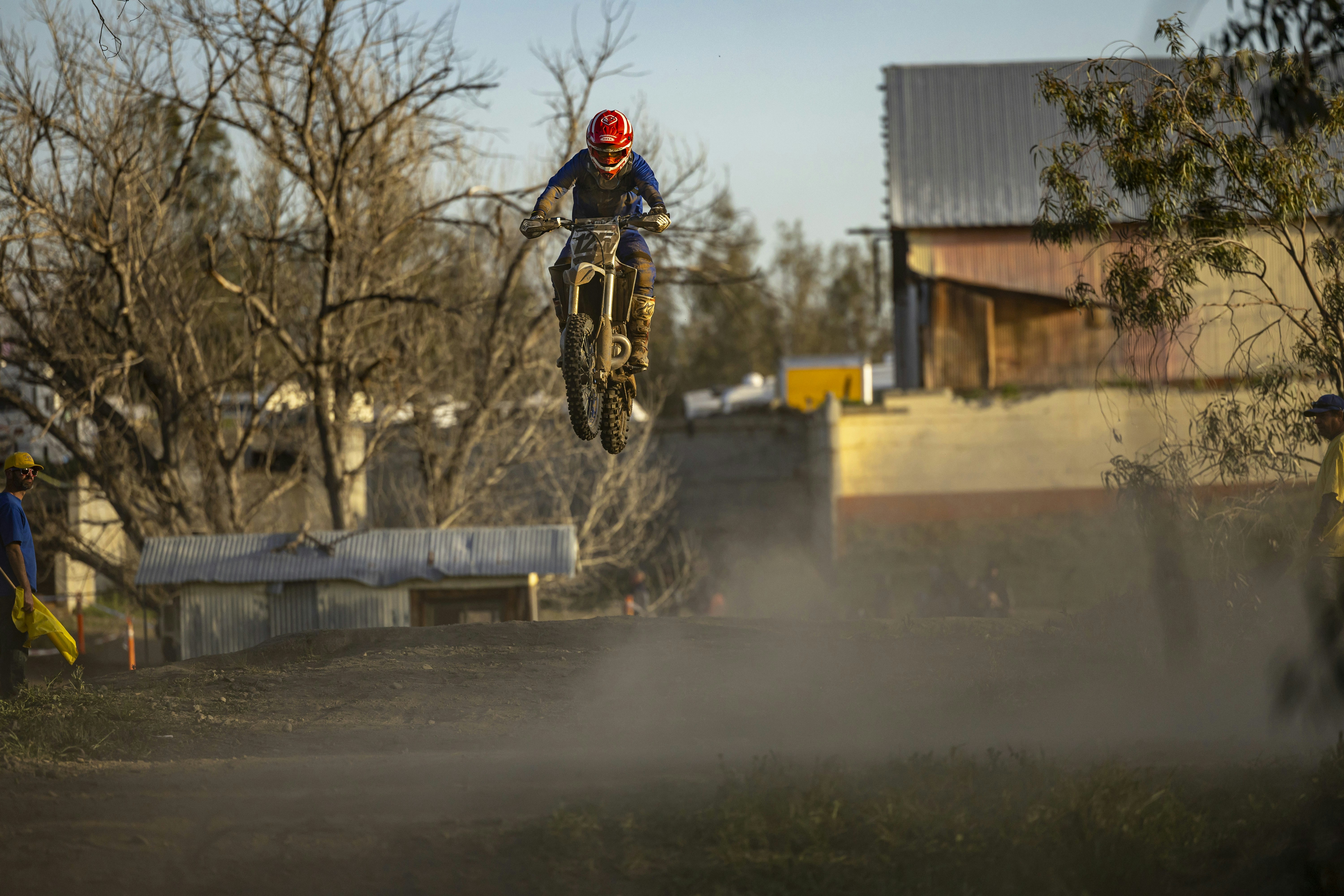a person riding a dirt bike