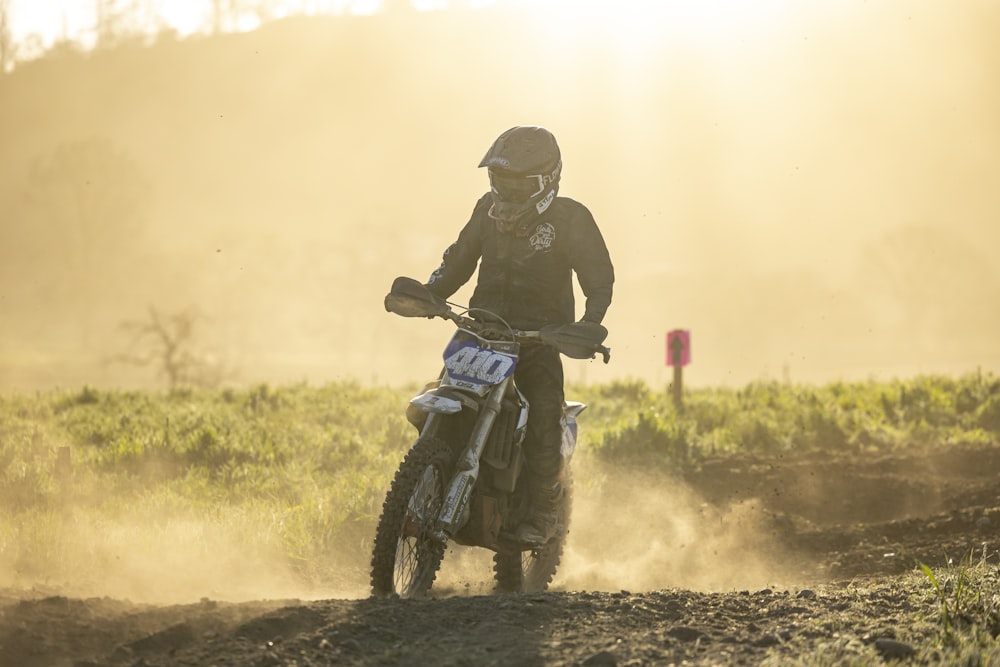 a man riding a motorcycle