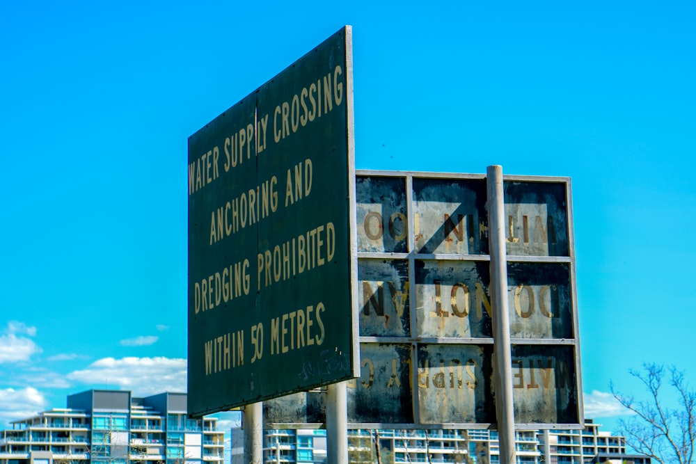 a sign on a pole