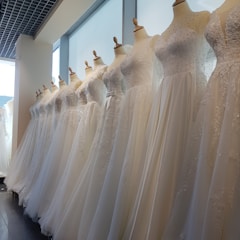 a white dress on a wall