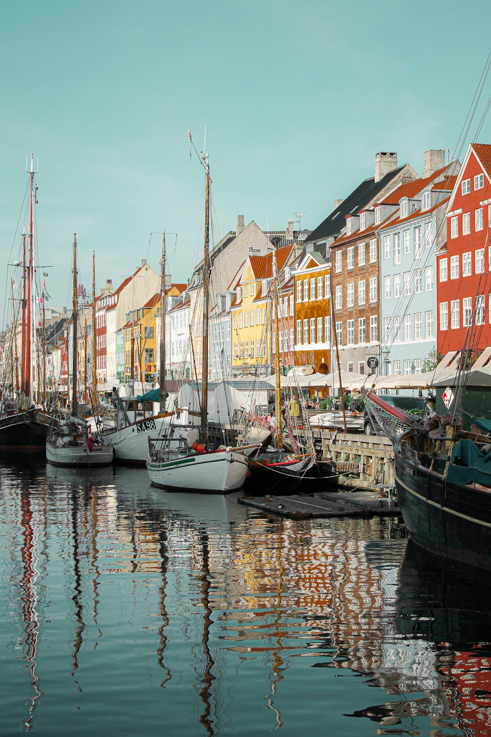 boats docked in a harbor