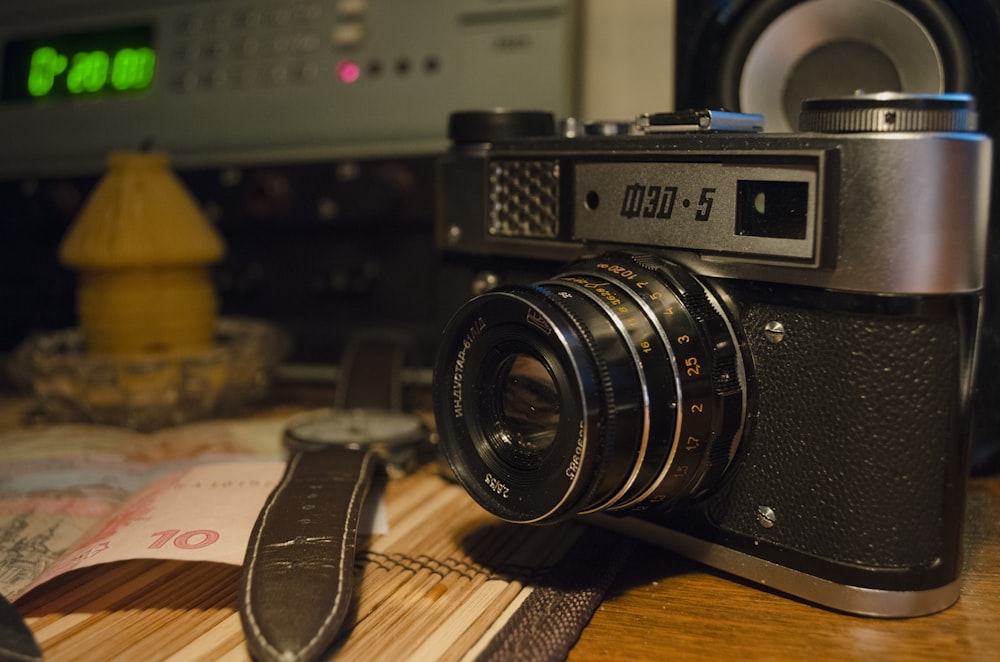 a camera on a table