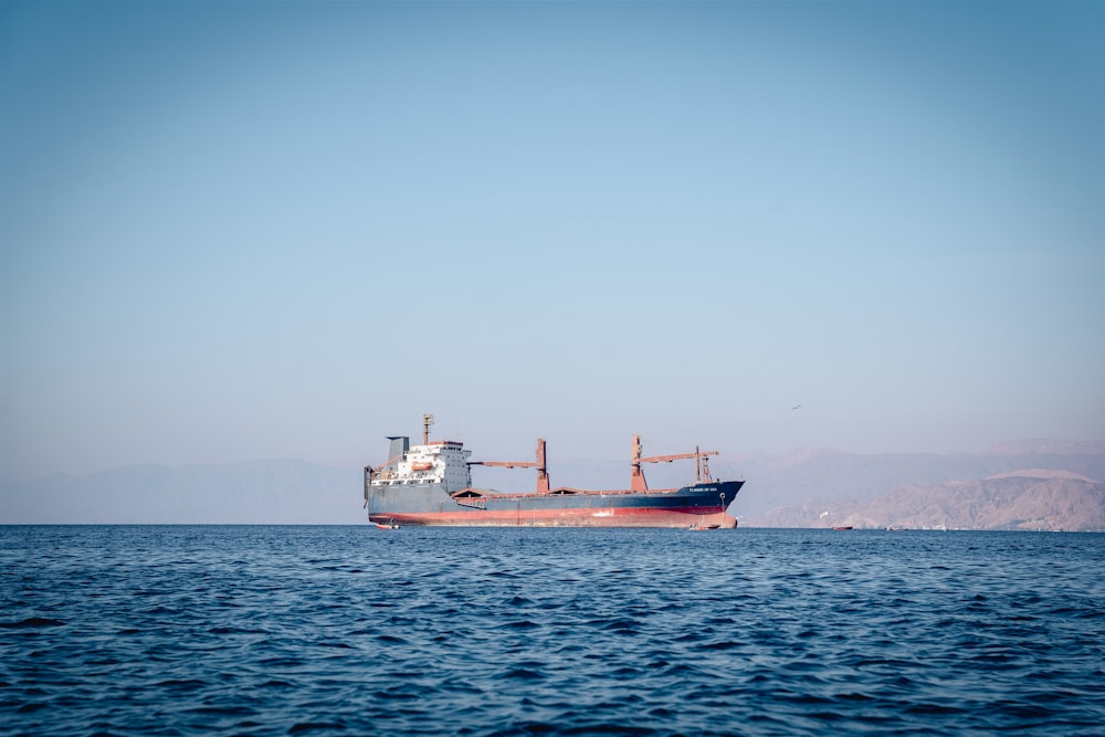 a large ship in the water