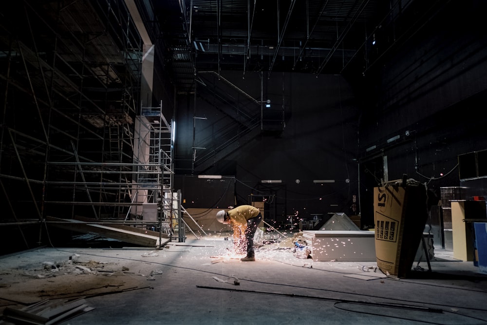 a person working in a factory