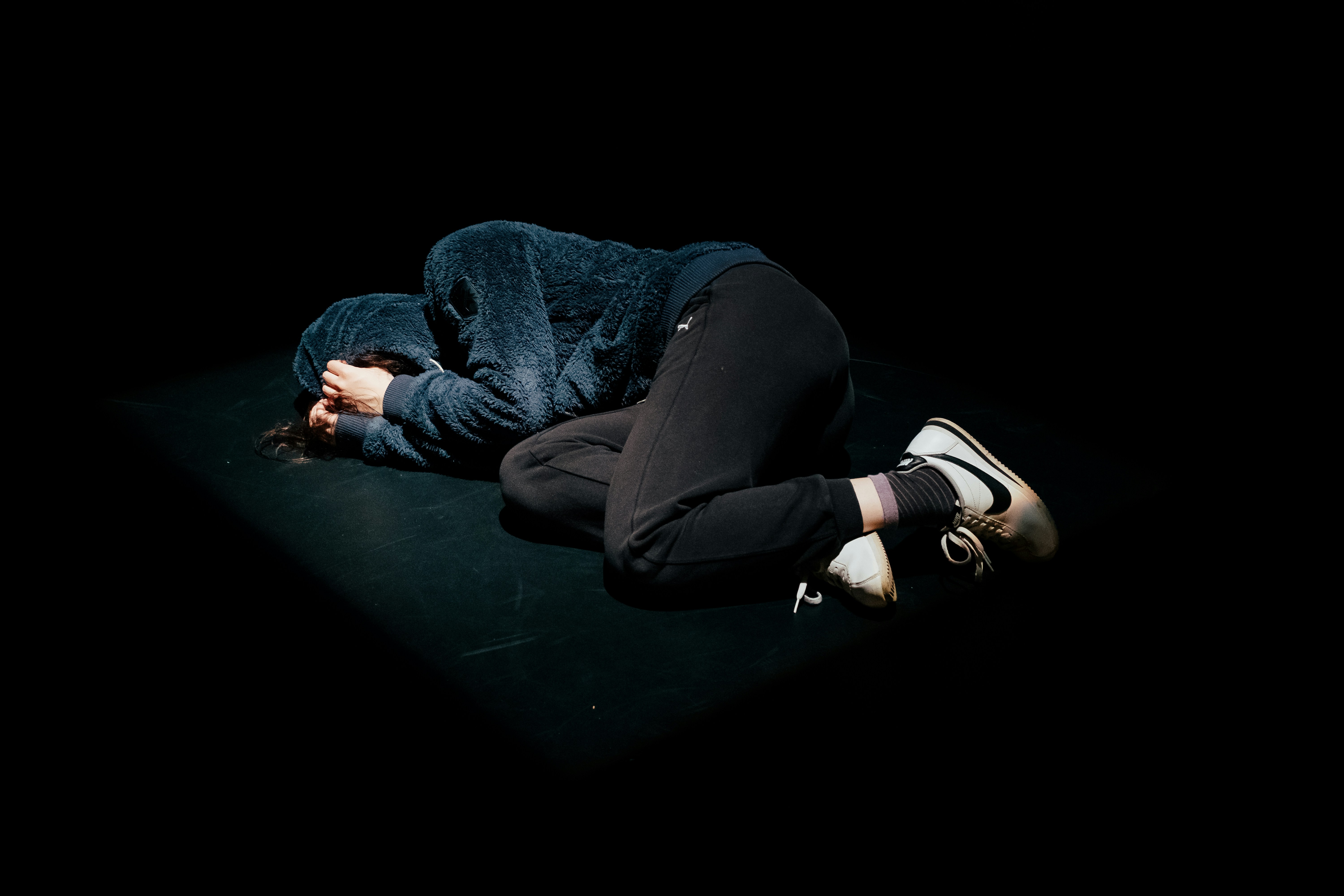 a person lying on the ground