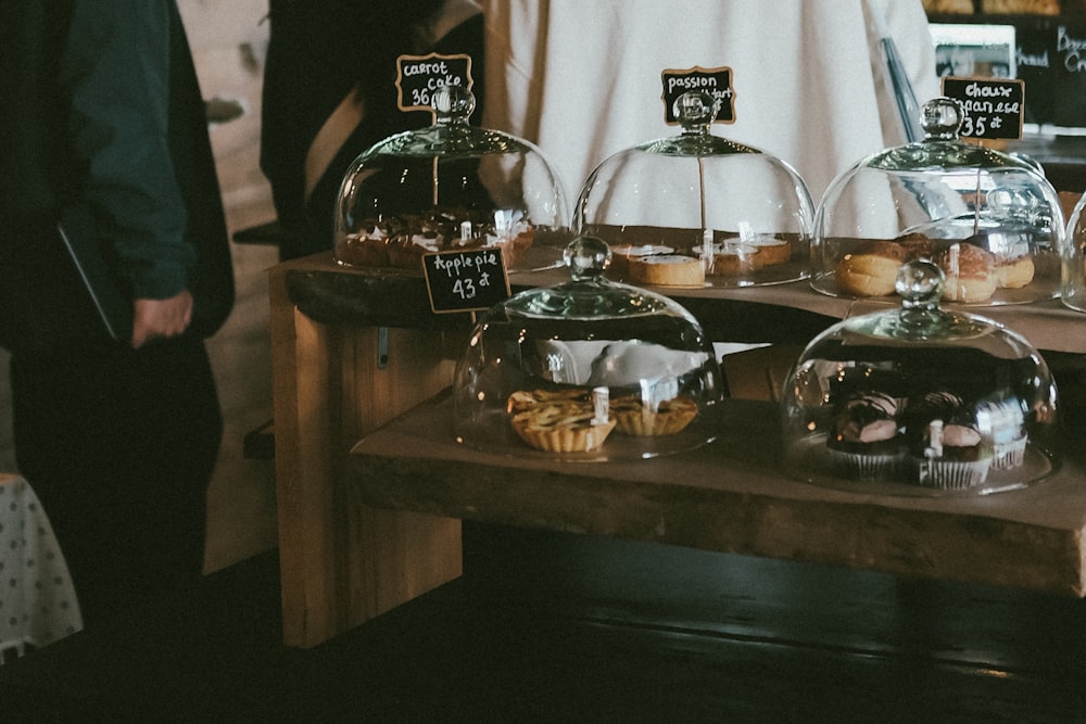 a table with food on it