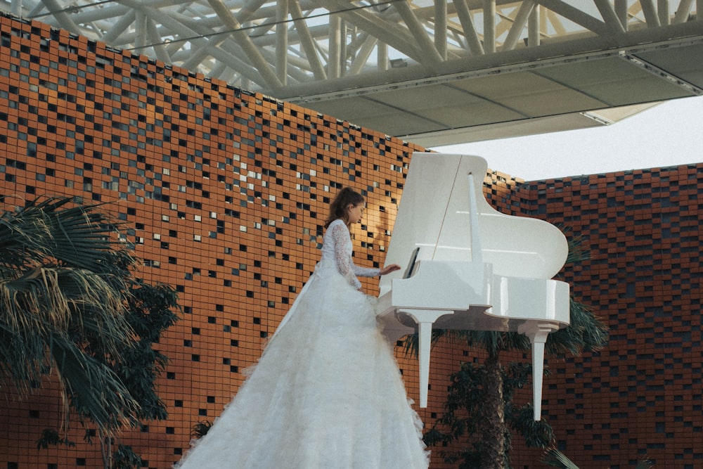 a person in a white dress