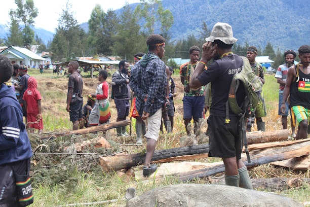 A group of villagers from the Western Ghats gathered around a healthcare camp set up by Treknomads Foundation.