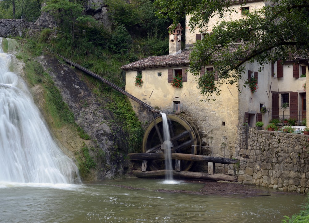 a bridge over a river