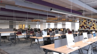 an empty computer room