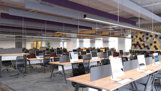 an empty computer room