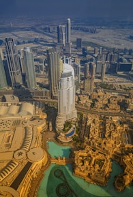 a city with tall buildings