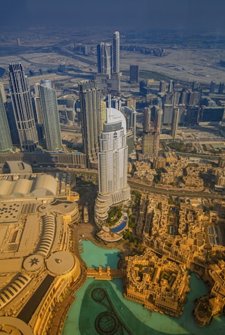 a city with tall buildings