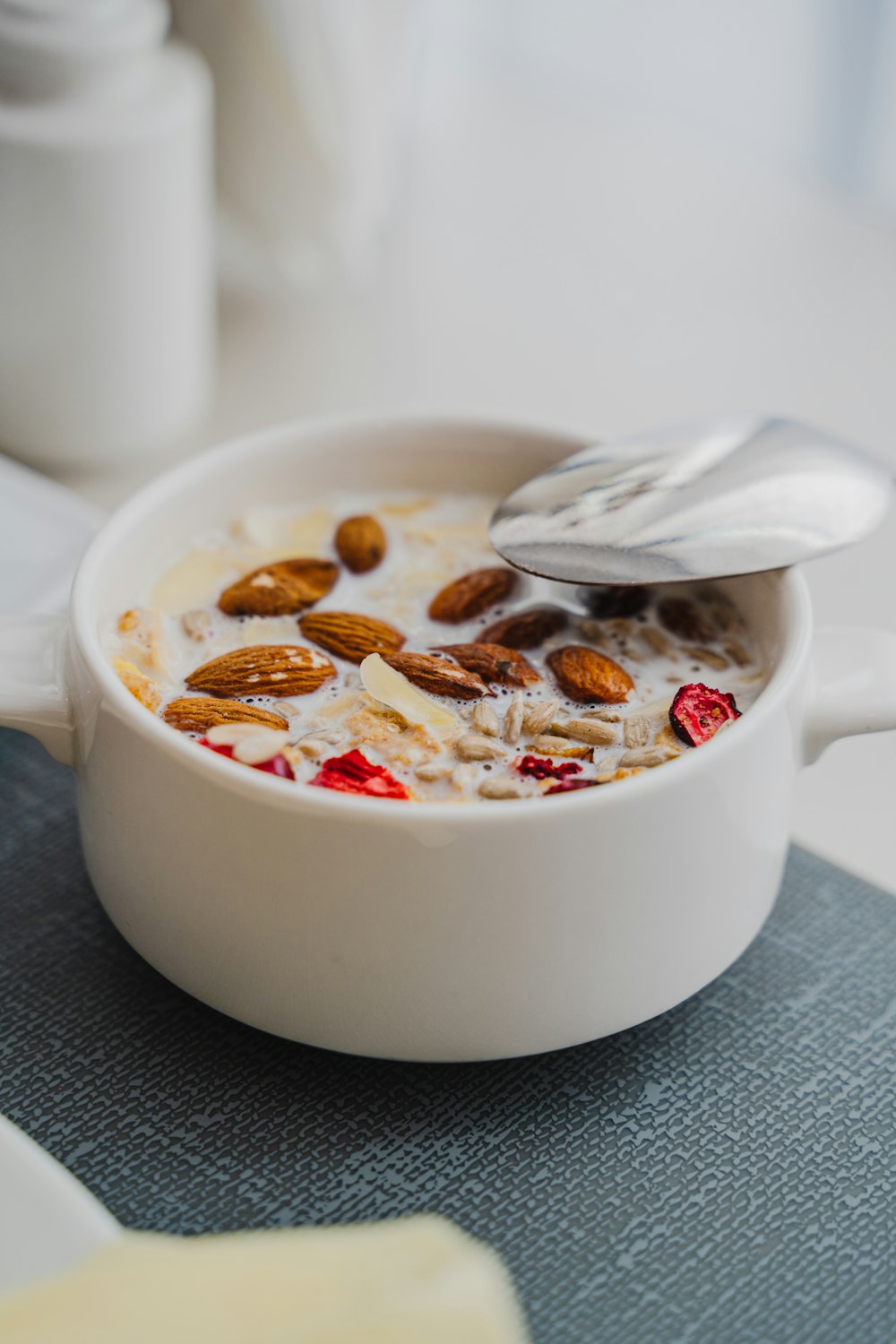 a cup of coffee with a spoon