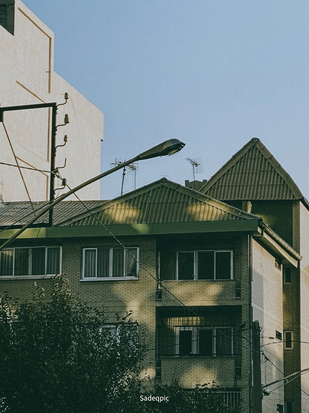 a building with a crane