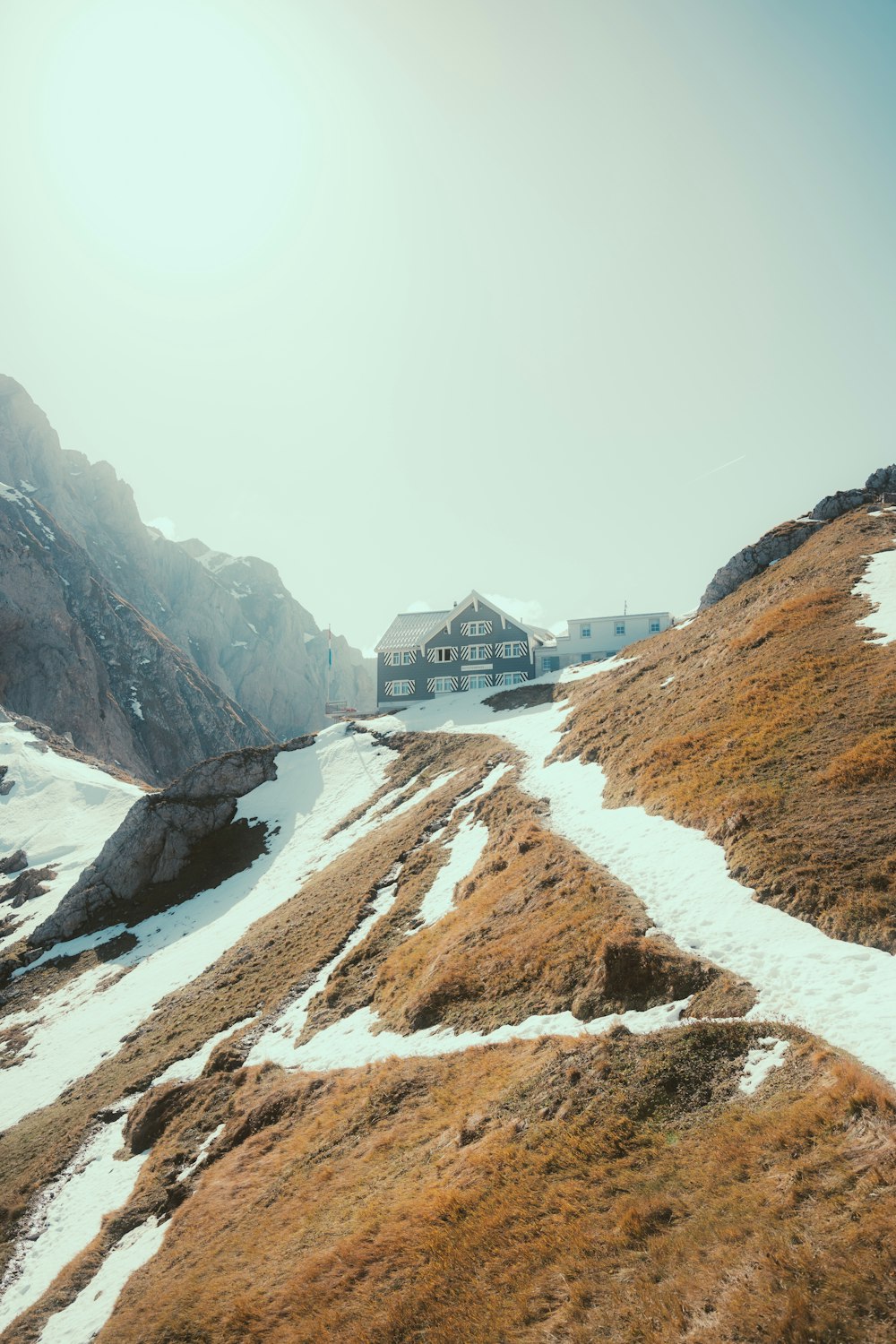 a building on a hill