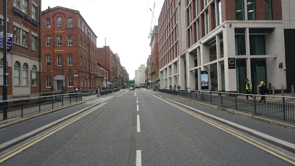 a street with buildings on either side